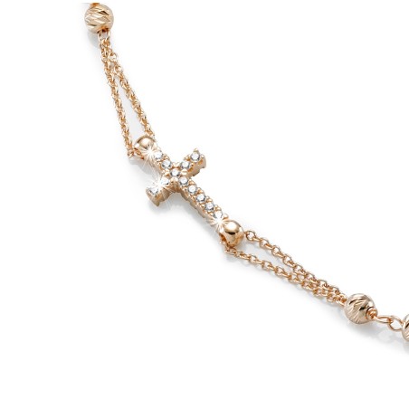 Collana rosario in oro rosa 18 kt
