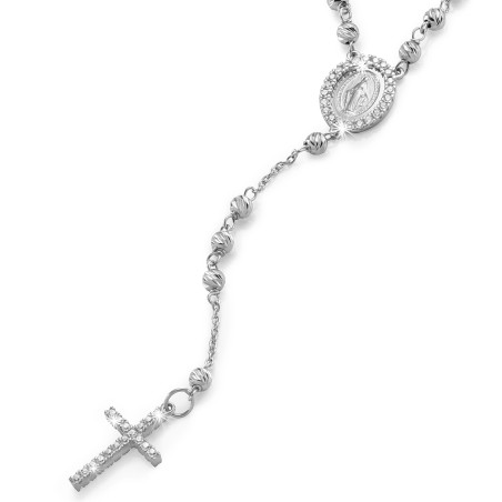 Collana rosario in oro bianco 18 kt
