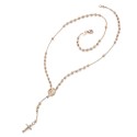 18 kt rose gold rosary necklace