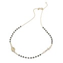 Collana rosario in oro giallo 18 kt