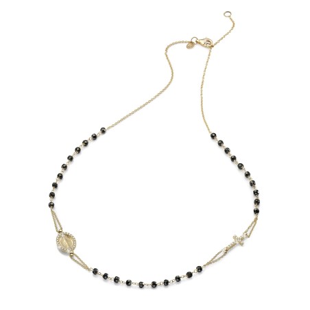 18 kt yellow gold rosary necklace