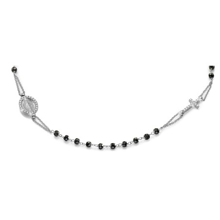 Collana rosario in oro bianco 18 kt