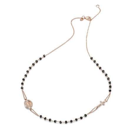Collana rosario in oro rosa 18 kt