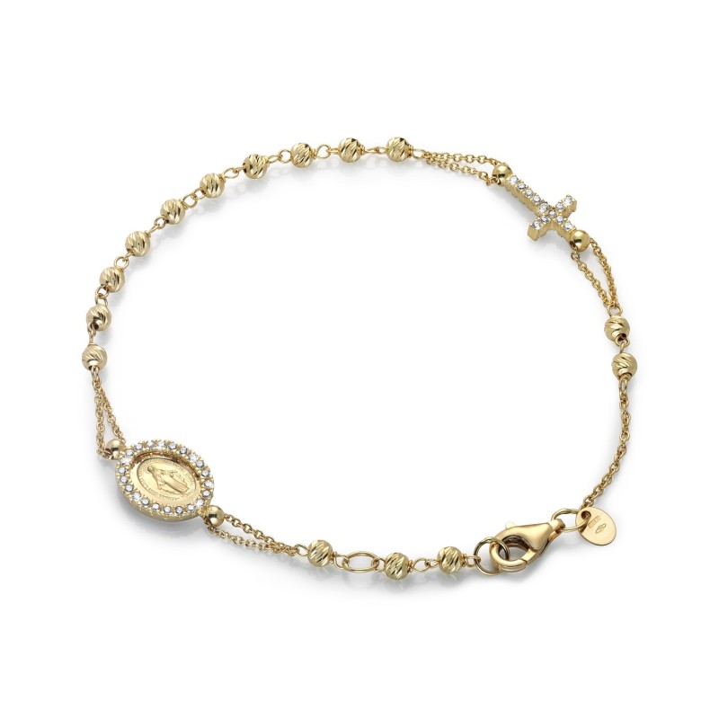 18 kt yellow gold rosary bracelet
