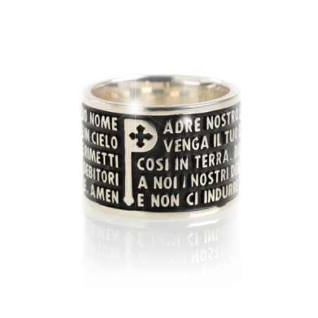 Tuum 925 sterling silver Our Father ring