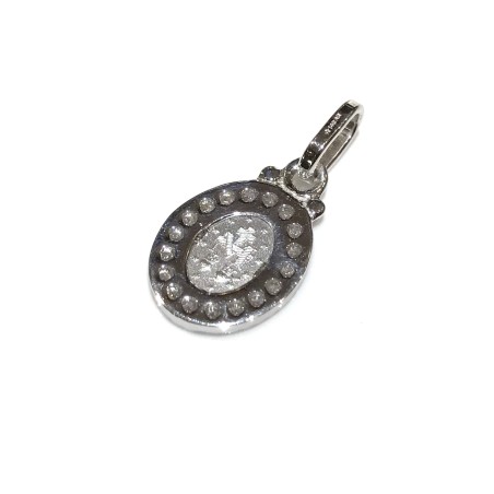 Medaglia Madonna miracolosa argento 925 e zirconi