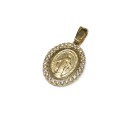 18 kt gold miraculous Madonna medal