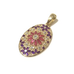 925 sterling silver Florence style pendent