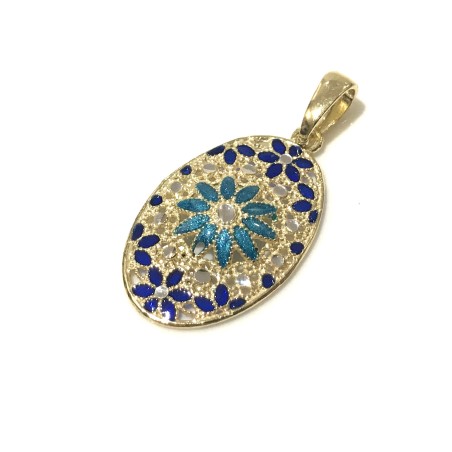 925 sterling silver Florence style pendent