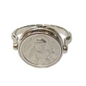 925 sterling silver Saint Francis and Saint Clare ring
