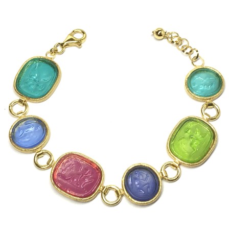 Michelangelo gioielli glass paste intaglio bracelet