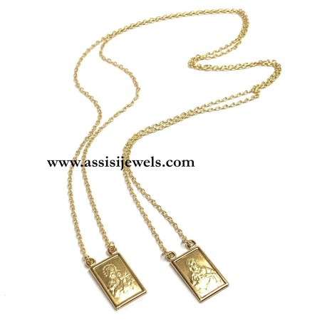 18 kt gold Scapular Necklace