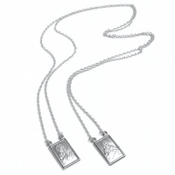 18 kt gold Scapular necklace