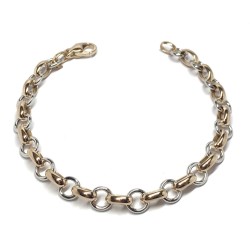 18kt rose and white gold Bolzon woman bracelet