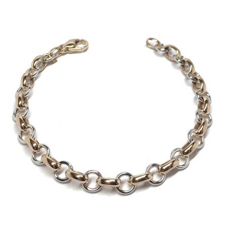 18kt rose and white gold Bolzon woman bracelet