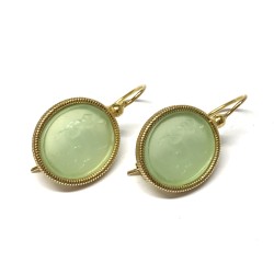 Michelangelo gioielli glass paste intaglio earrings