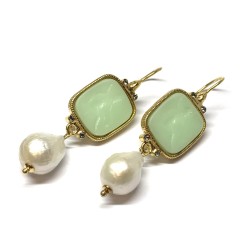 Michelangelo gioielli glass paste intaglio earrings