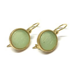 Michelangelo gioielli glass paste intaglio earrings