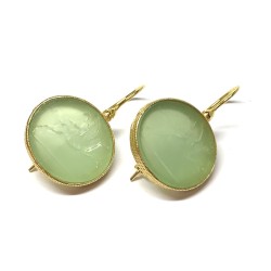 Michelangelo gioielli glass paste intaglio earrings