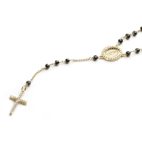18 kt yellow gold rosary necklace