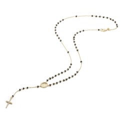 18 kt yellow gold rosary necklace