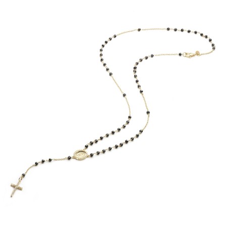 18 kt yellow gold rosary necklace