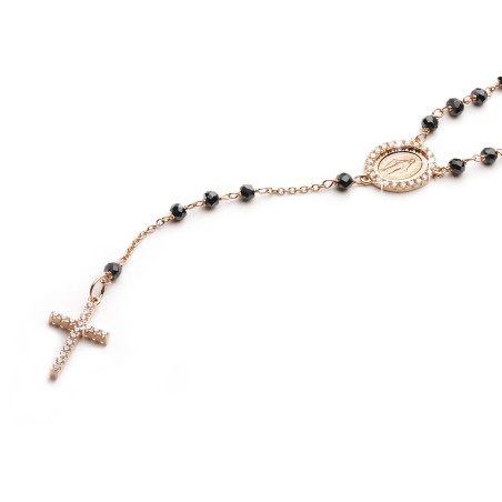 Collana rosario in oro rosa 18 kt