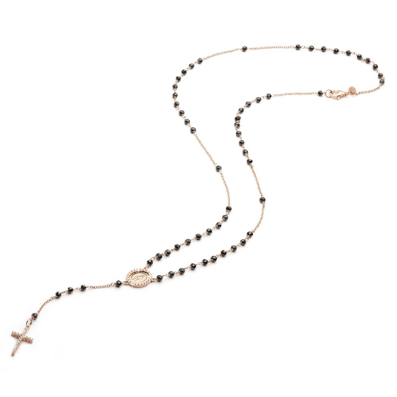 Collana rosario in oro rosa 18 kt