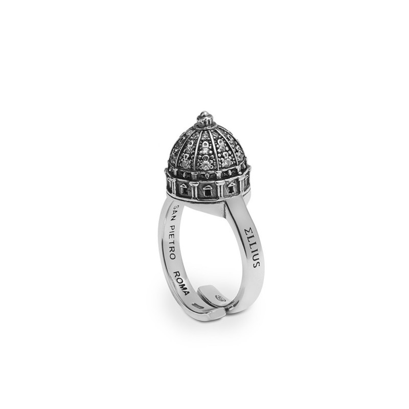 Sterling silver St. Peter in Rome Ellius ring