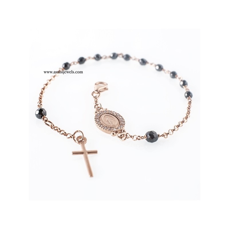 925 sterling silver rosary bracelet