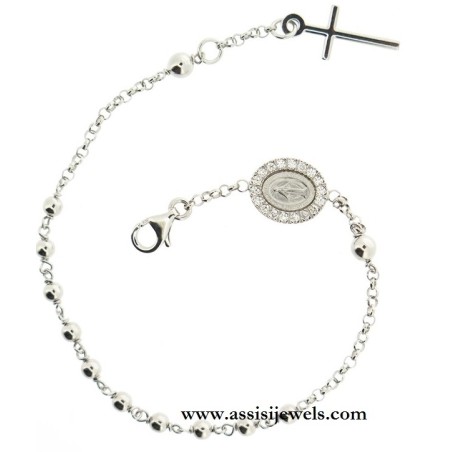 925 sterling silver rosary bracelet