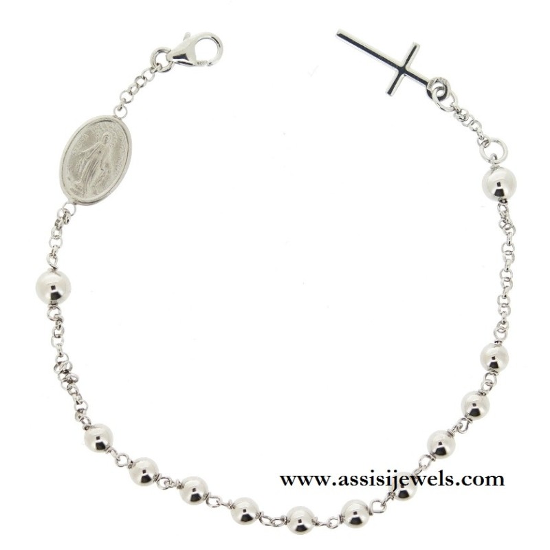 925 sterling silver rosary bracelet