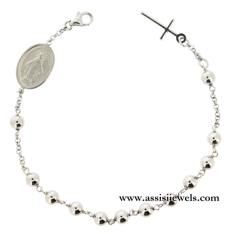 925 sterling silver rosary bracelet