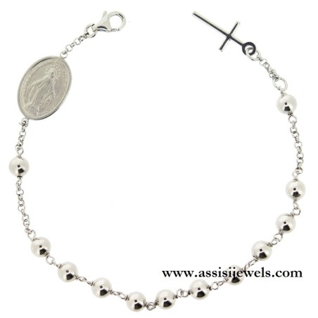 Bracciale rosario argento 925