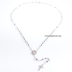 Collana rosario argento 925