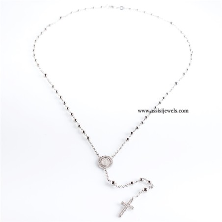 925 sterling silver rosary necklace