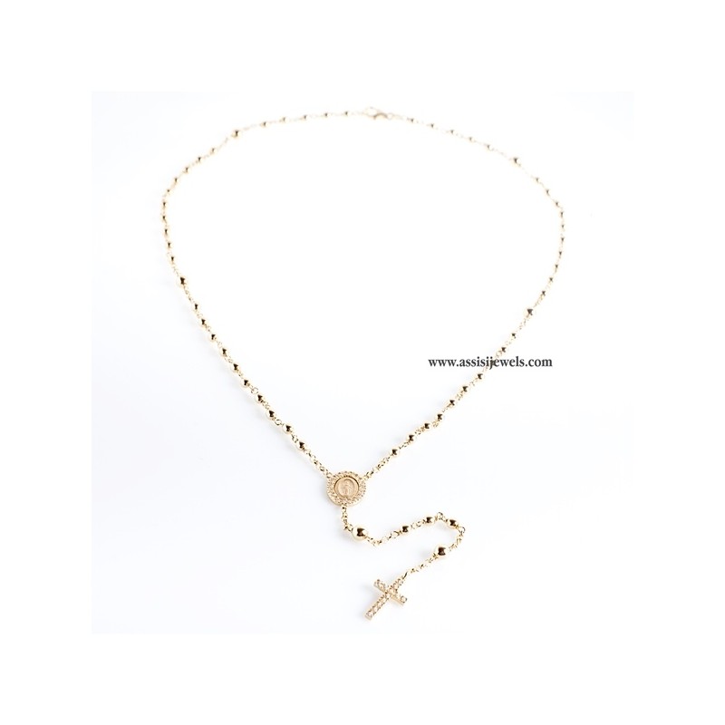 Collana rosario argento 925