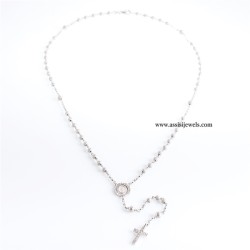 925 sterling silver rosary necklace