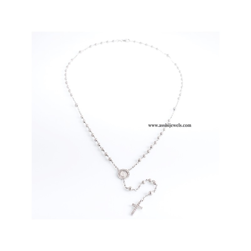 Collana rosario argento 925