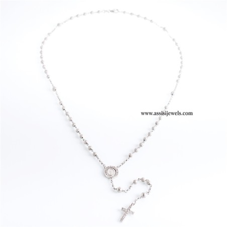 925 sterling silver rosary necklace