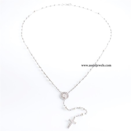 925 sterling silver rosary necklace
