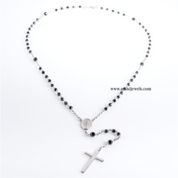 925 sterling silver rosary necklace