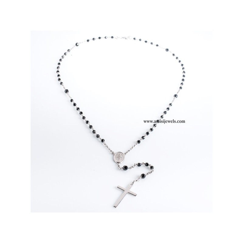 925 sterling silver rosary necklace