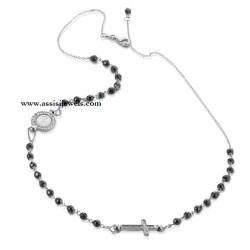 Collana rosario argento 925