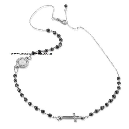 925 Sterling silver rosary necklace