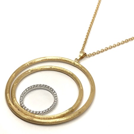 18kt white and yellow gold Bolzon woman necklace