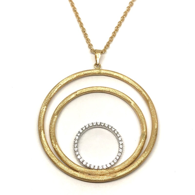 Bolzon collana donna oro giallo e bianco 18kt