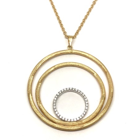 18kt white and yellow gold Bolzon woman necklace