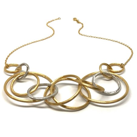 18kt white and yellow gold Bolzon woman necklace