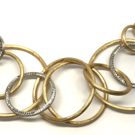 18kt white and yellow gold Bolzon woman necklace